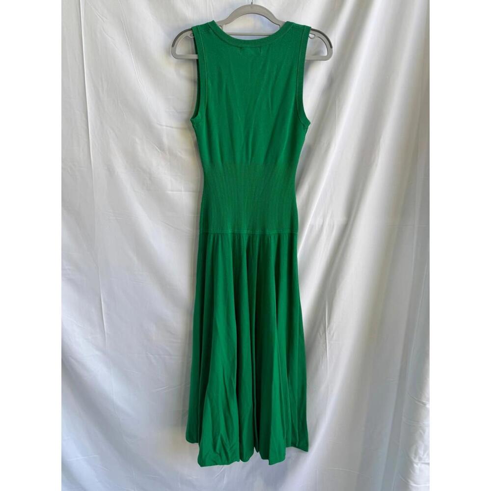 PLAN C x RTR Green Knit Fit And Flare Midi Dress Size XS with small Hole - Picture 6 of 6
